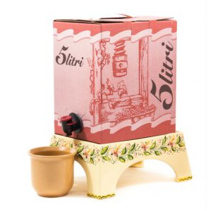 Supporto per bag in box per vino in ceramica, Ceramiche Liberati