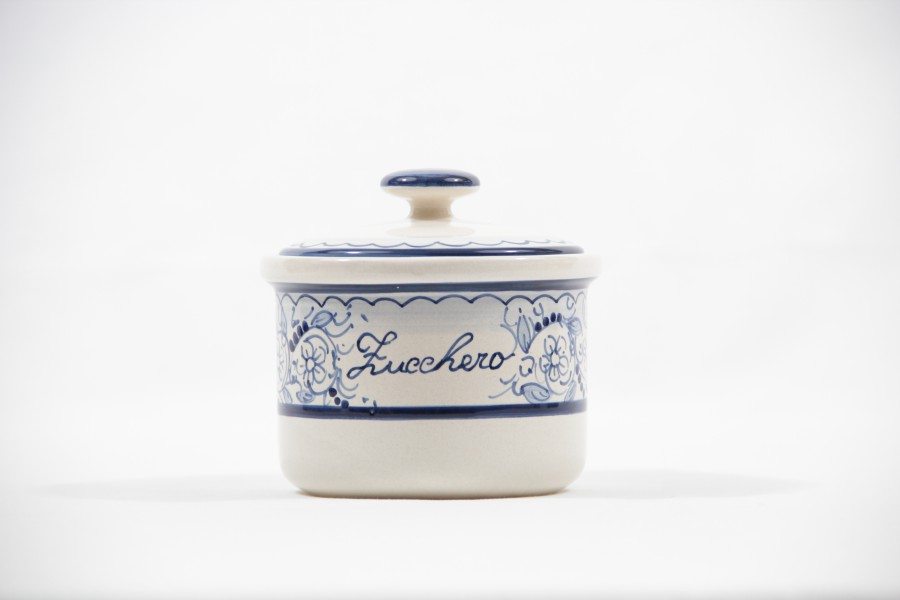 74MIT_Barattolo in ceramica per zucchero teate_Ceramiche Liberati Barattolo in ceramica per zucchero, decoro Teate, Ceramiche Liberati