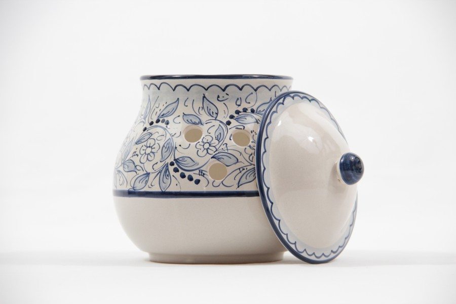 79MIT_Barattolo in ceramica portacipolla con coperchio teate_Ceramiche Liberati Barattolo portacipolla in ceramica teate, Ceramiche Liberati