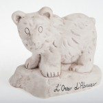 orso in ceramica abruzzo pattinata anticato, Ceramiche Liberati