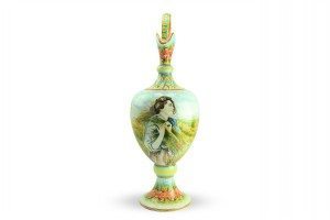 Anfora in ceramica, Paesaggio e Mietitrice veneta di Cascella, Ceramiche Liberati