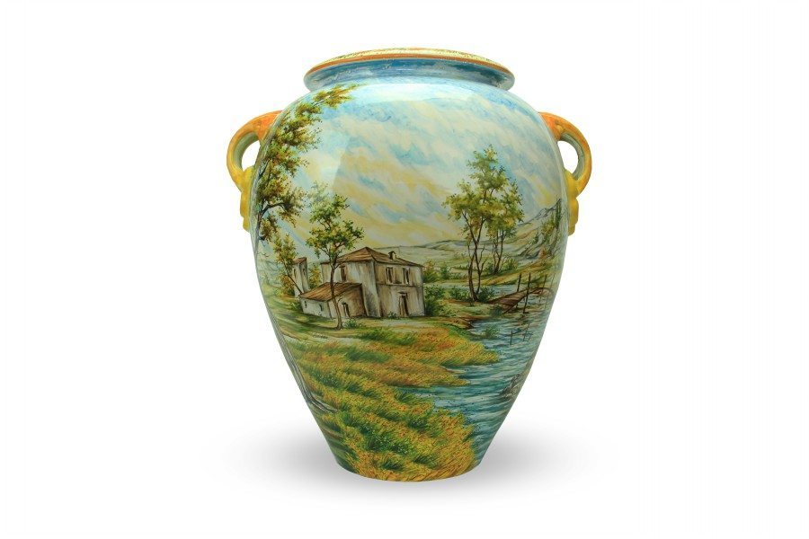48cit_otre-in-ceramica-artigianale-italiana-con-paesaggio_ceramiche-liberati Otre in ceramica artigianale italiana Paesaggio di Ceramiche Liberati