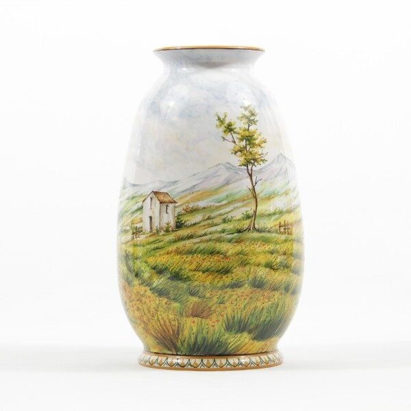 Vaso in ceramica Abruzzo paesaggio tradizionale