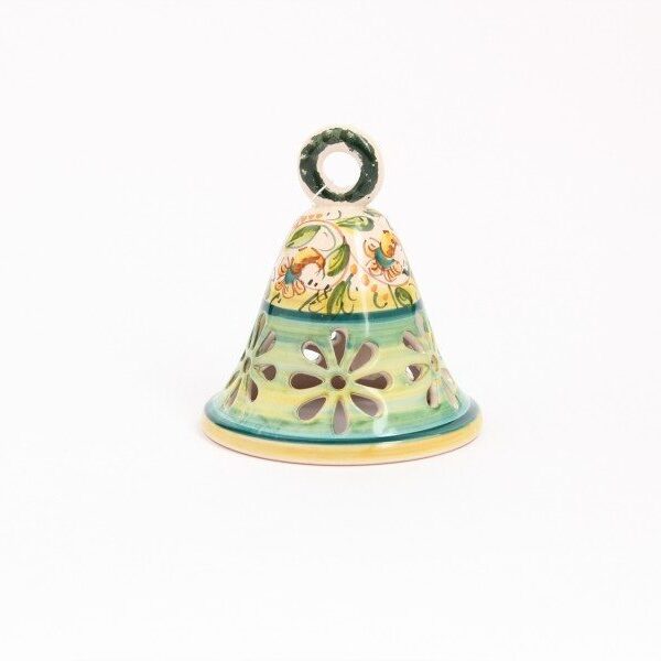 Campanella in maiolica traforata modello tradizionale - GRANDE