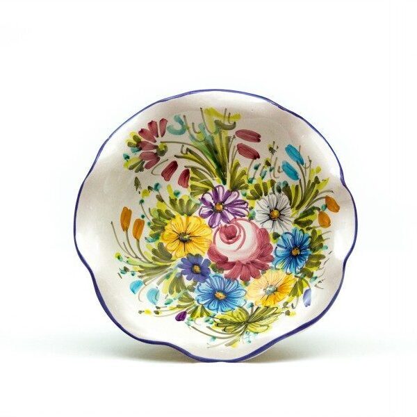 Ciotolina in ceramica con bordo smerlato Fioraccio