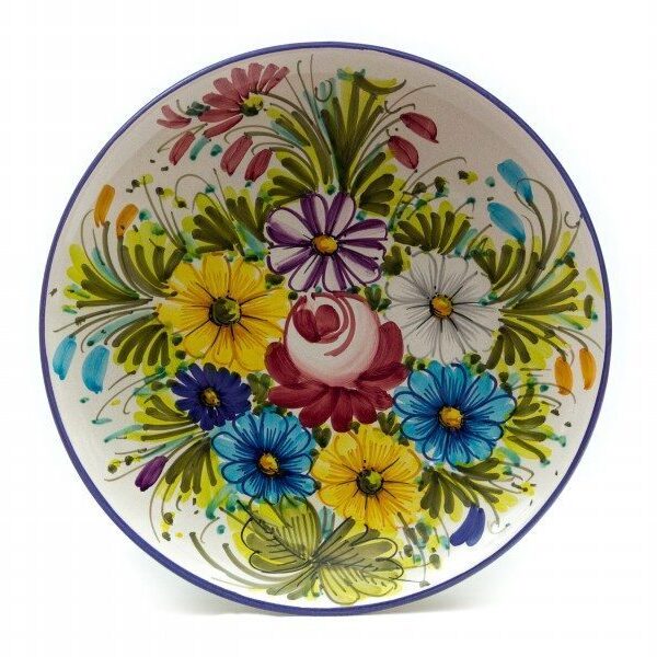 Piatto da muro in ceramica artigianale Fioraccio