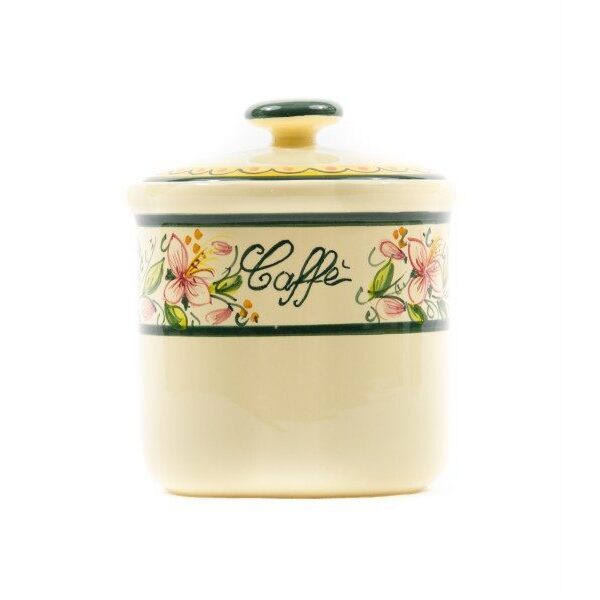 Barattolo in ceramica per caffè orchidea