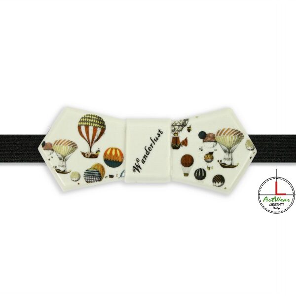 Papillon ceramica modello Evo decoro Wanderlust bianco ghiaccio