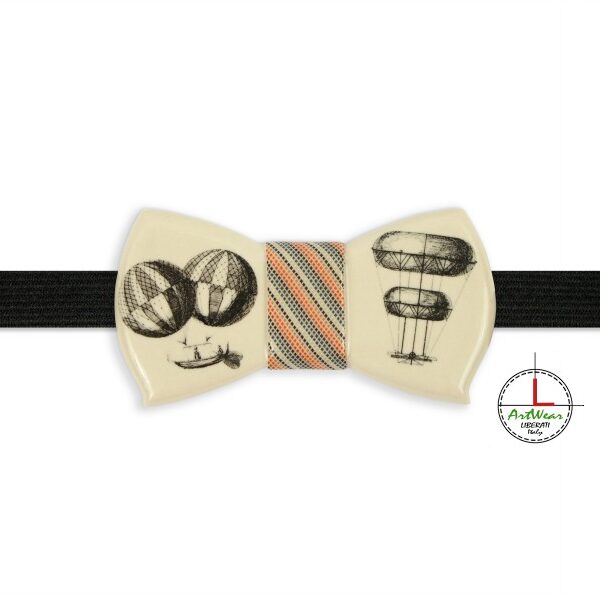 Papillon in ceramica modello Romantico decoro Aviator avorio