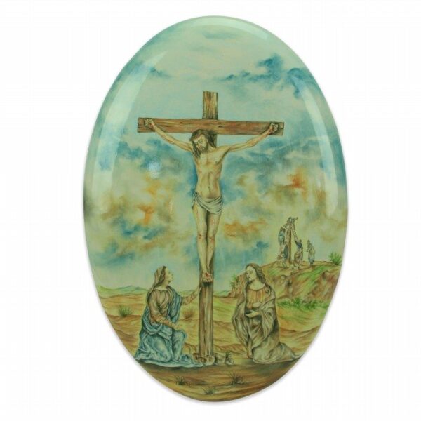 Ovale bombato in ceramica "Cristo Crocifisso" - Iconografia