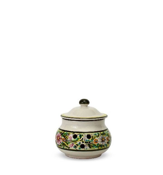 Barattolo portapeperoncino con coperchio Margherite
