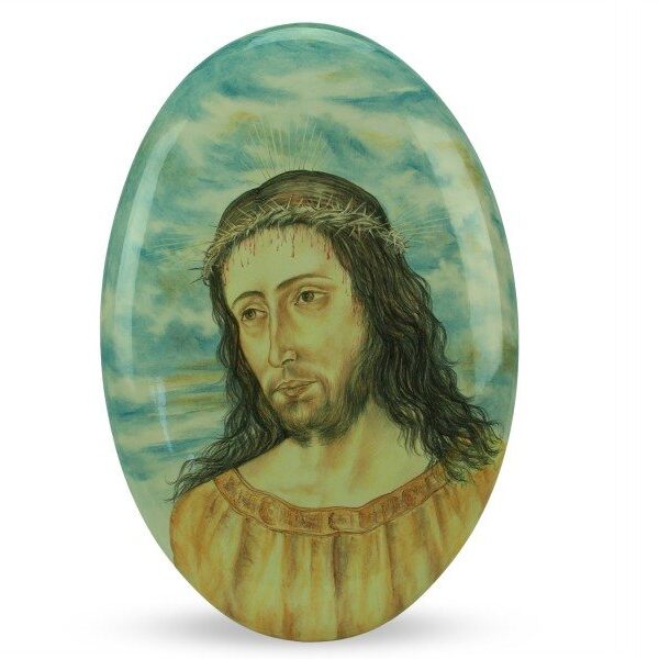 Ovale in ceramica Cristo coronato di spine