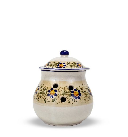 Barattolo Portacipolla in ceramica decoro Rustico