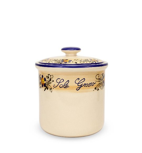 Barattolo in ceramica per sale grosso Rustico