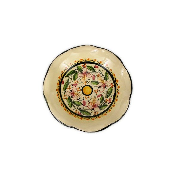 Ciotolina in ceramica con bordo smerlato Orchidea