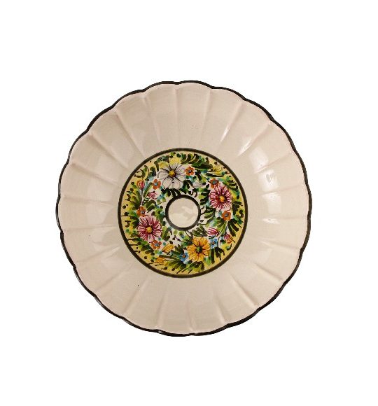 Ciotola fruttiera in ceramica artigianale Margherite