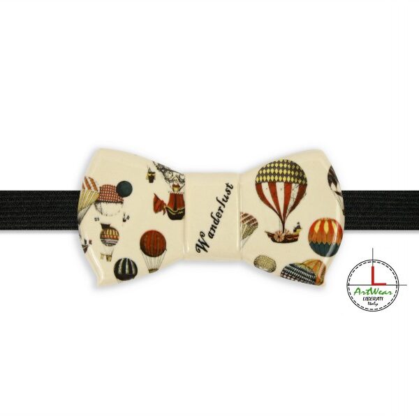 Papillon ceramica modello Romantico decoro Wanderlust avorio