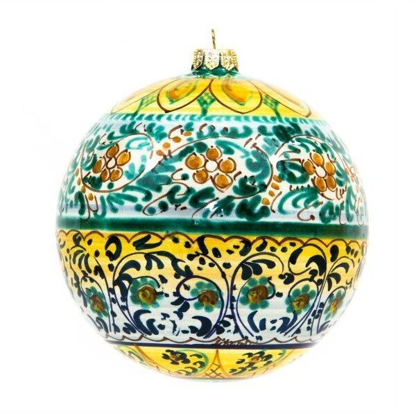 Pallina di Natale con decoro geometrico, diametro 12 cm