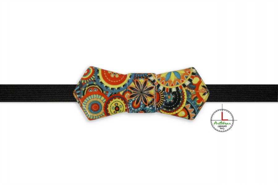 40EMD Papillon in ceramica italiana modello Evo decoro Mandala a colori Ceramiche Liberati ArtWear