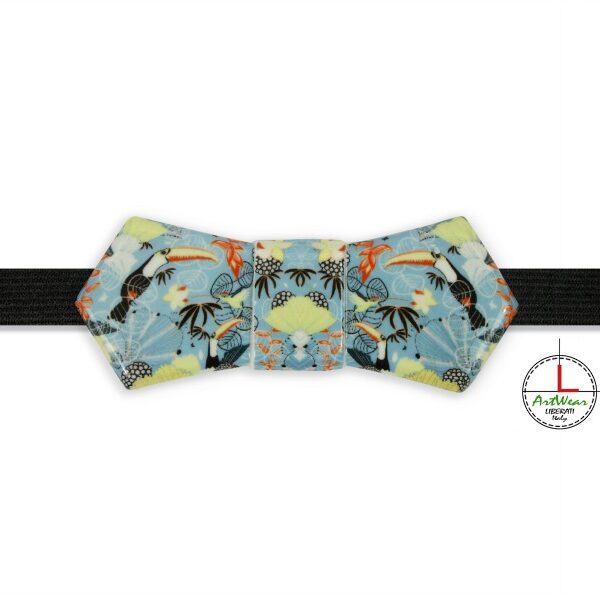 Papillon in ceramica modello Evo decoro Tropical Chic a colori