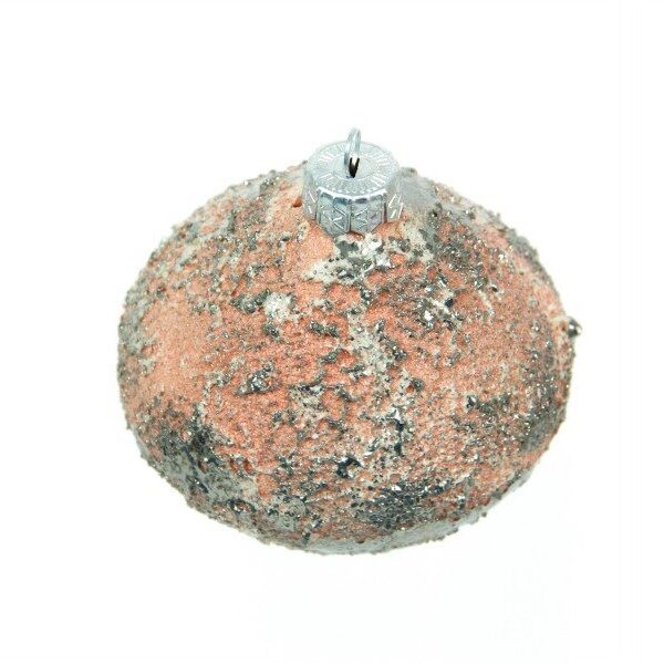 Pallina di Natale in ceramica a trottola con platino