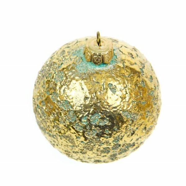 Pallina di Natale Scintilla in ceramica con oro zecchino