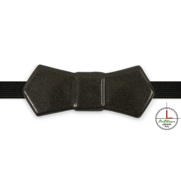 Papillon in ceramica unisex modello Evo Brillante, colore nero