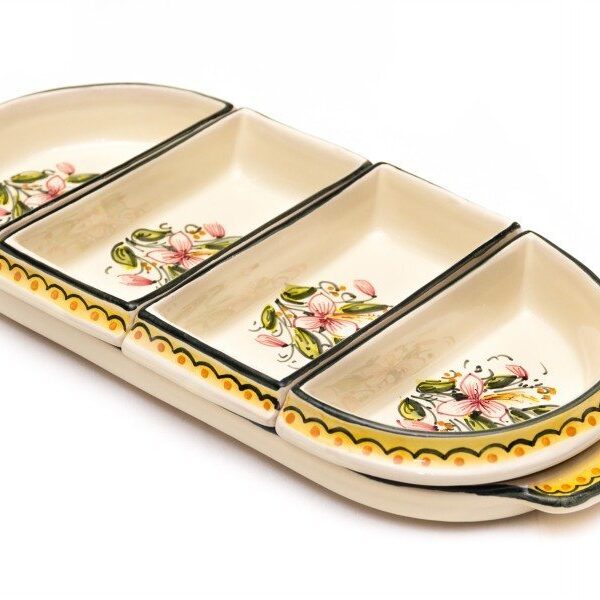 Set per antipasto in ceramica orchidea