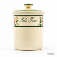 Barattolo in ceramica per sale fino orchidea