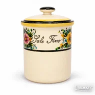 Barattolo in ceramica per sale fino Margherite