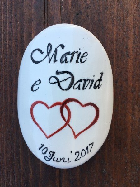 Etichetta in ceramica ovale semplice