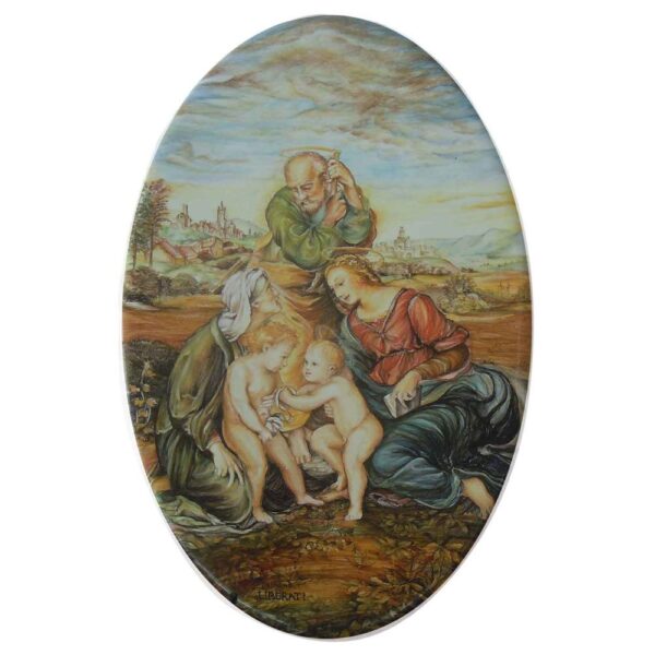 Ovale in maiolica italiana