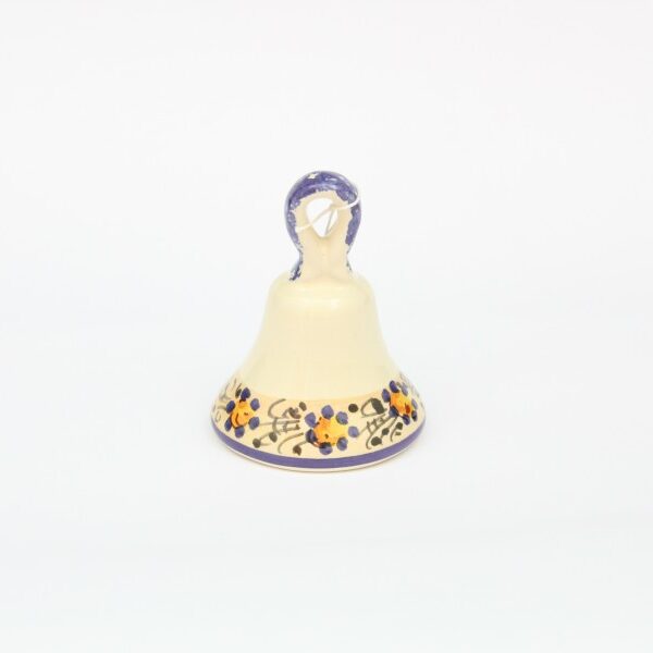 Magnete campanella con decoro Rustico floreale dipinto a mano