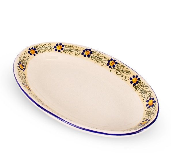 Piatto da portata ovale sperlunga in ceramica Rustico