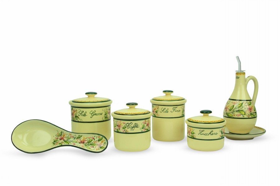 333MIT_Set-cucina-barattoli-poggiamestolo-e-oliera-Orchidea_Ceramiche-Liberati.jpg 333MIT Set cucina barattoli poggiamestolo e oliera Orchidea Ceramiche Liberati