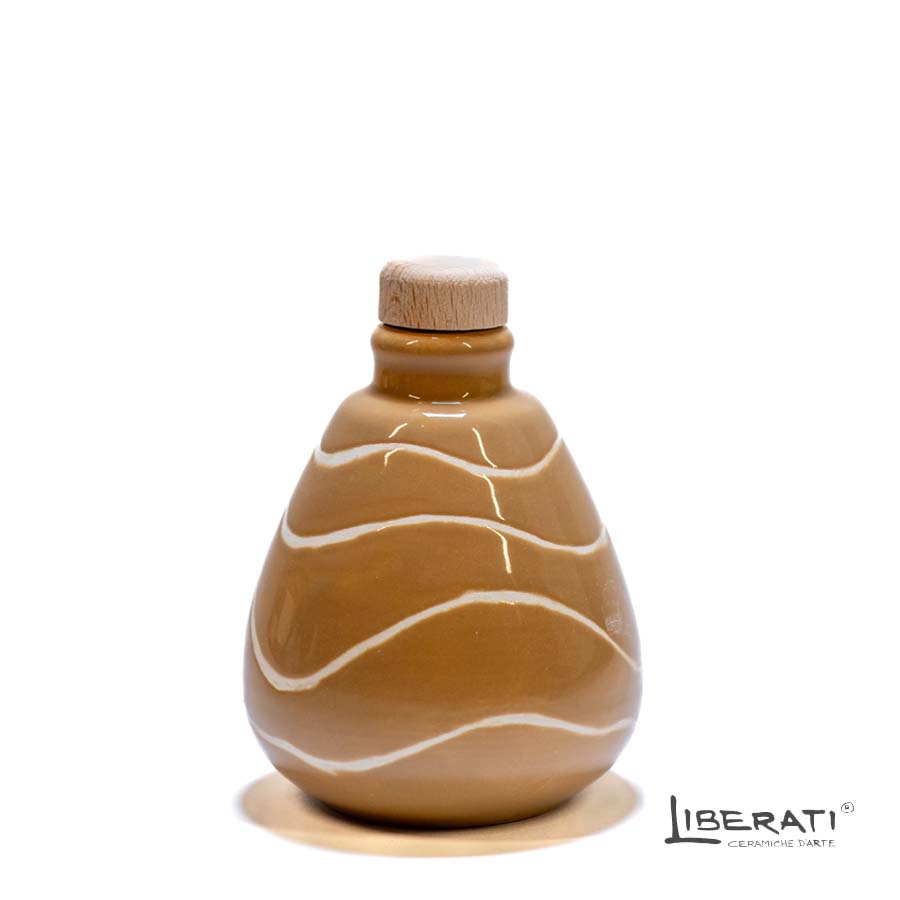 Orcio in ceramica con decoro tortora inciso idea regalo