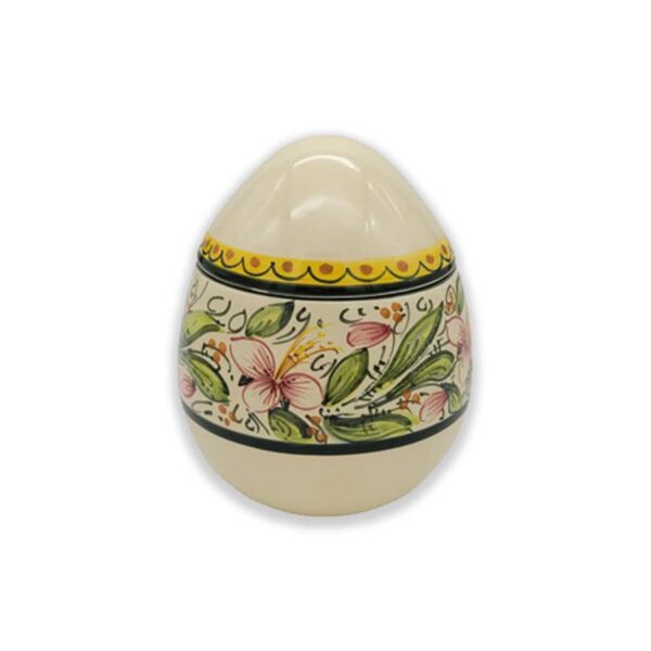 Uovo di Pasqua in ceramica artistica orchidea