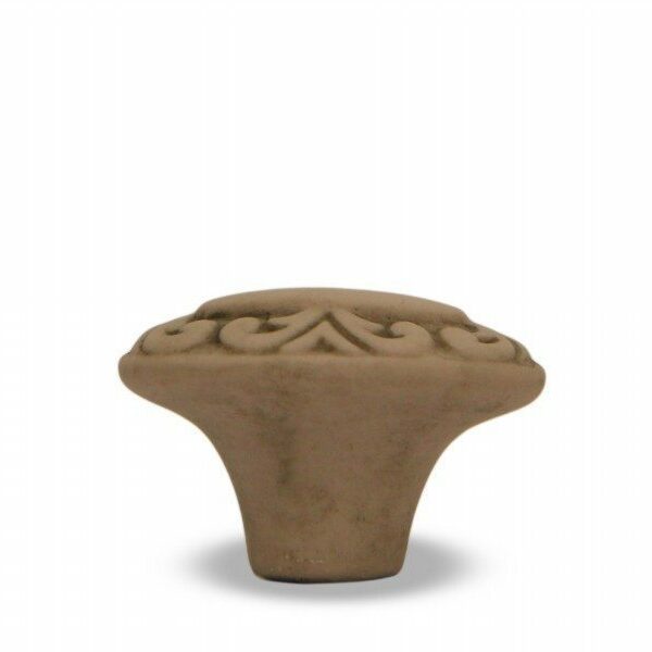 Pomello in ceramica artigianale mod. Acanto anticato opaco