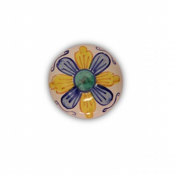 Pomello in maiolica modello Creta blu