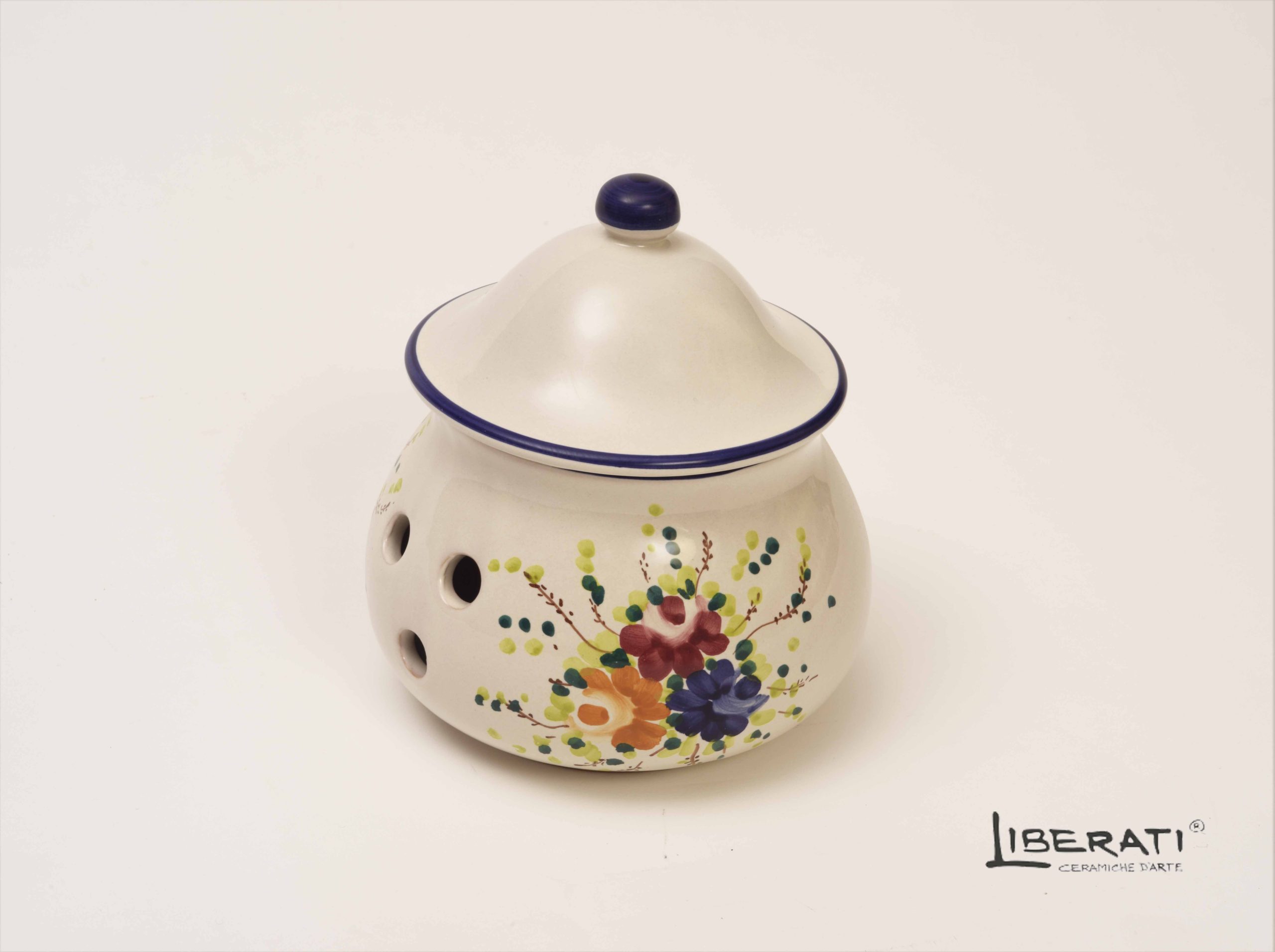 Barattolo portapeperoncino in ceramica Rosaspina