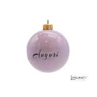 Pallina di Natale in ceramica Lilla con Presentosa