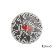 Piatto da muro in ceramica bianco con Presentosa
