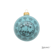 Pallina di Natale in ceramica Verde Tiffany con Presentosa