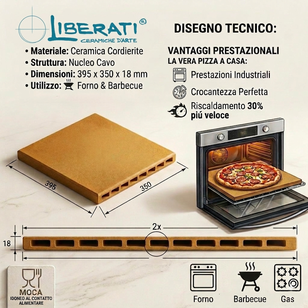 Lastre refrattario per cottura (1) PIASTRA IN REFRATTARIO